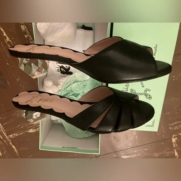 New Miss L Fire summer slip-on crystal heel euro 37 - Picture 2 of 6